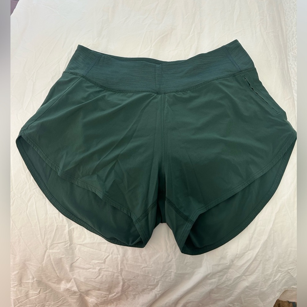 Outdoor Voices Dark Green Athletic Shorts 4” inseam